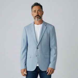 Imperators x Loro Piana Cashmere Cloud Blazer Men's 42L Blue  Cashmere Silk